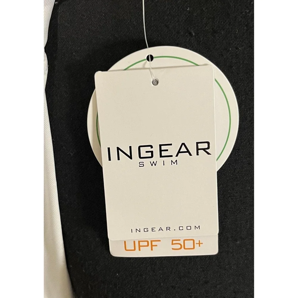 Ingear Swim Shirt Cover Up Womens Small White Hooded Coco Cay‎ Bahamas UPF 50+